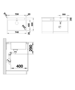 Кухонная мойка Blanco Andano 700-IF/A (525246)