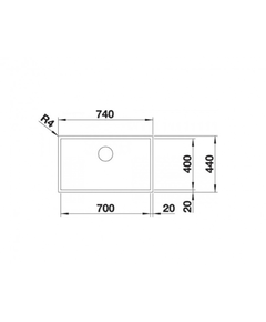 кухонная мойка Blanco Zerox 700-U Durinox (521560)